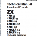Hitachi Zx470-5b, Zx470lch-5b And Zx520lch-5b Excavator Manual