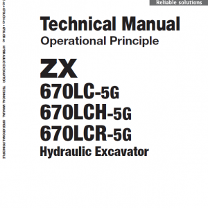 Hitachi Zx670lc-5g, Zx670lcr-5g And Zx670lch-5g Excavator Manual