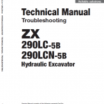 Hitachi Zx290lc-5b And Zx290lcn-5b Zaxis Excavator Manual