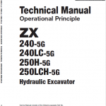 Hitachi Zx240-5g, Zx240lc-5g And Zx250lch-5g Excavator Manual