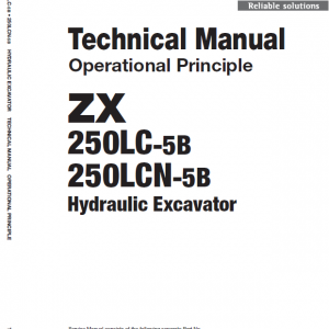 Hitachi Zx250lc-5b And Zx250lcn-5b Zaxis Excavator Manual