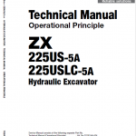 Hitachi Zx225us-5a And Zx225uslc-5a Zaxis Excavator Manual