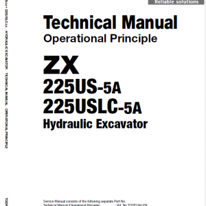 Hitachi Zx225us-5a And Zx225uslc-5a Zaxis Excavator Manual