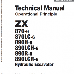 Hitachi Zx870-6 And Zx890h-6 Excavator Service Manual