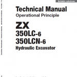 Hitachi Zx350lc-6 And Zx350lcn-6 Zaxis Excavator Manual