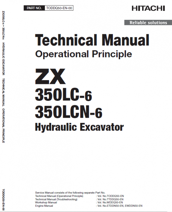 Hitachi Zx350lc-6 And Zx350lcn-6 Zaxis Excavator Manual