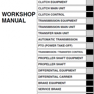 Hino Truck 2015 Conventional Service Manual