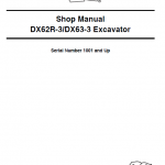 Doosan Dx62r-3 And Dx63-3 Excavator Service Manual