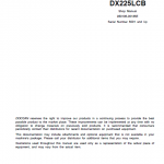 Doosan Dx210 And Dx225lcb Excavator Service Manual