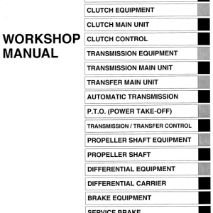 Hino Truck 2009 Service Manual