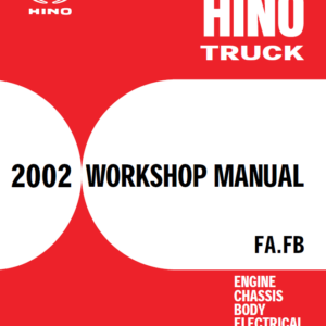 Hino Truck FA4J, FB4J Year 2002 Repair Manual (FA, FB)