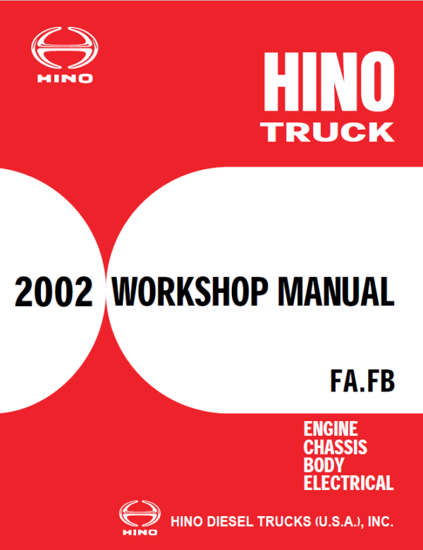 Hino Truck FA4J, FB4J Year 2002 Repair Manual (FA, FB)