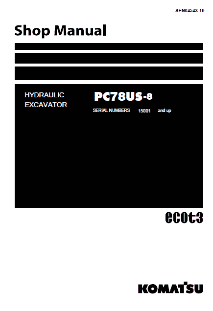 Komatsu Pc78us-8 Excavator Service Manual