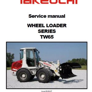 Takeuchi Tw65 Wheel Loader Service Manual