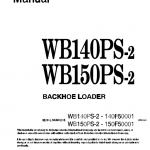 Komatsu Wb140ps-2 And Wb150ps-2 Backhoe Loader Service Manual