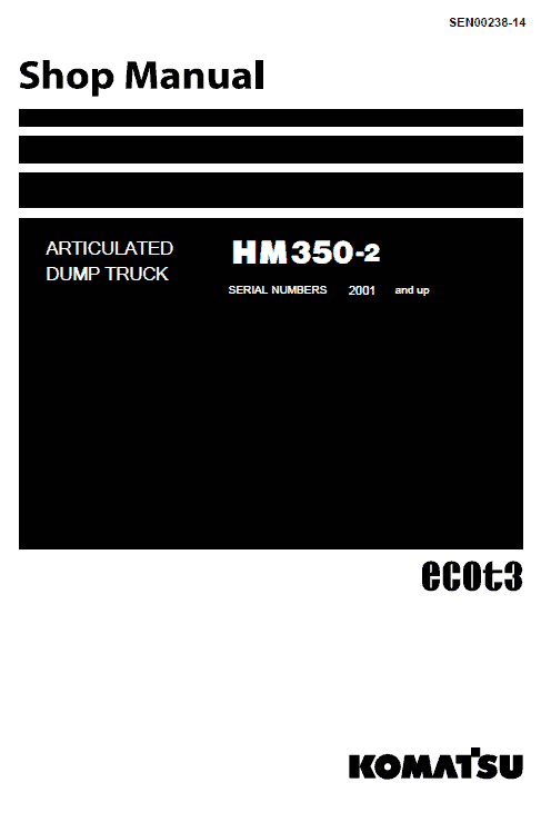 Komatsu Hm350-2 Dump Truck Service Manual