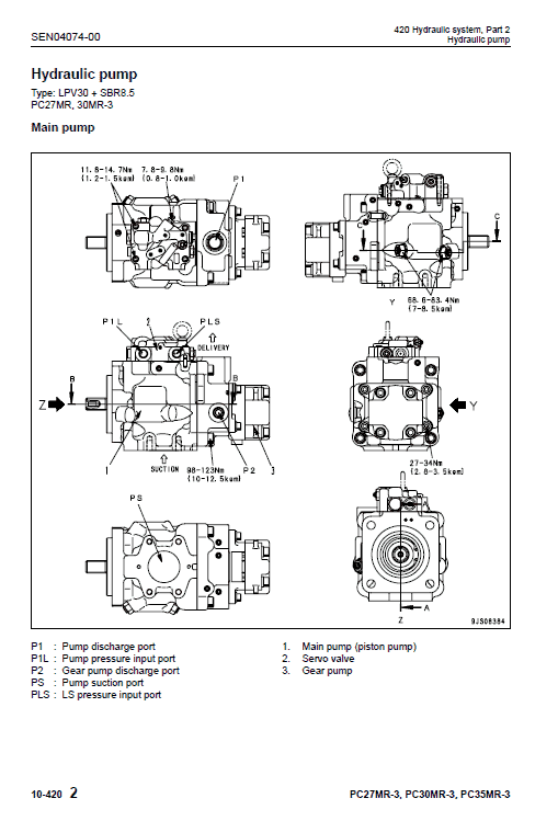 Komatsu Pc27mr-3, Pc30mr-3, Pc35mr-3 Excavator Service Manual