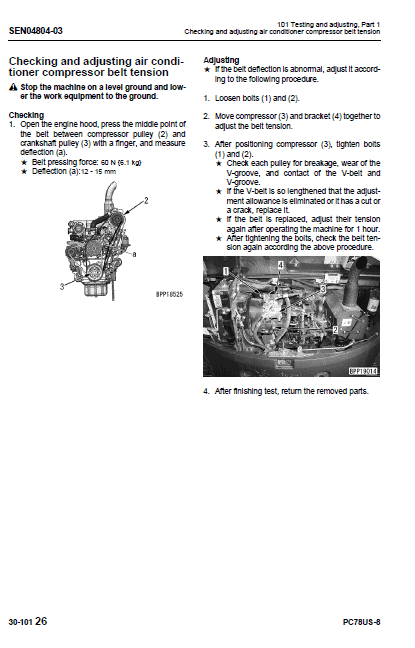 Komatsu Pc78us-8 Excavator Service Manual