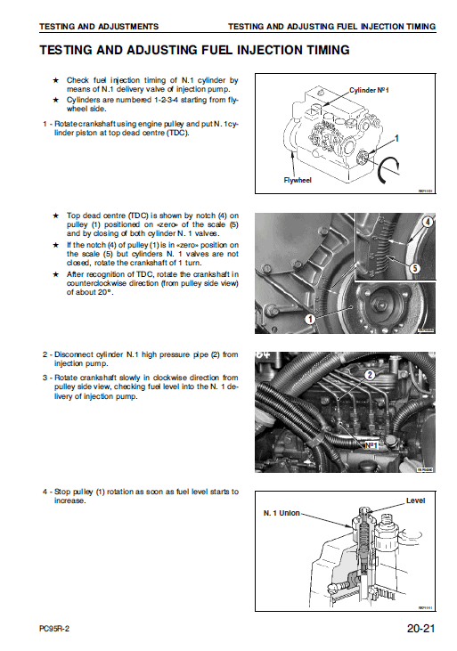 Komatsu Pc95r-2 Excavator Service Manual