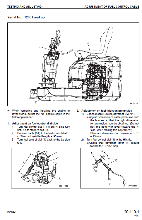 Komatsu Pc09-1 Excavator Service Manual