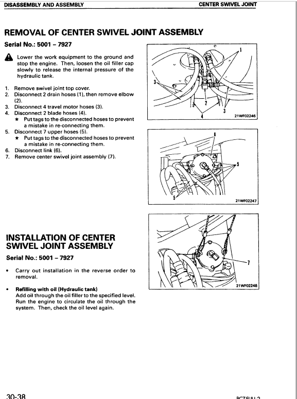 Komatsu Pc75uu-2 Excavator Service Manual