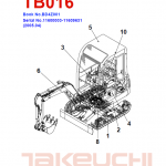 Takeuchi Tb014 And Tb016 Compact Excavator Service Manual
