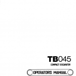 Takeuchi Tb045 Compact Excavator Service Manual
