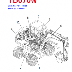Takeuchi Tb070 And Tb070w Excavator Service Manual