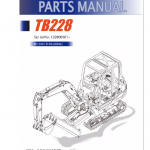 Takeuchi Tb228 Compact Excavator Service Manual