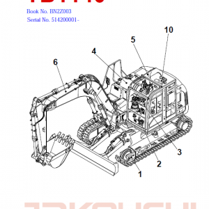 Takeuchi Tb1140 Compact Excavator Service Manual