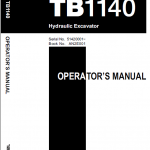 Takeuchi Tb1140 Compact Excavator Service Manual