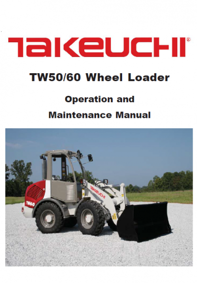 Takeuchi TW50 Wheel Loader Service Manual