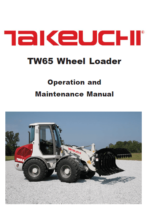 Takeuchi Tw65 Wheel Loader Service Manual