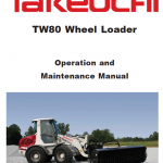 Takeuchi Tw80 Wheel Loader Service Manual