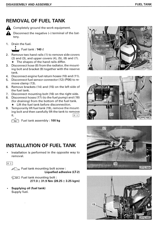 Komatsu Pc158us-2 Excavator Service Manual