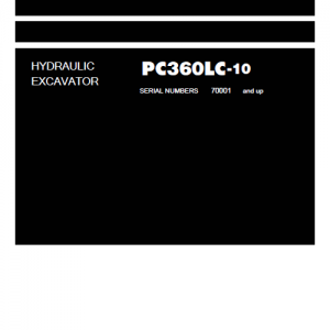 Komatsu Pc360lc-10, Pc390lc-10 Excavator Service Manual
