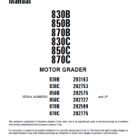 Komatsu 830c, 850c, 870c Motor Grader Service Manual