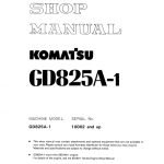 Komatsu Gd825a-1 Motor Grader Service Manual