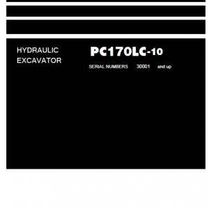 Komatsu Pc170lc-10 Excavator Service Manual