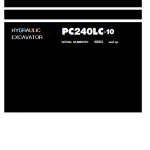 Komatsu Pc240lc-10 Excavator Service Manual