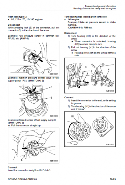 Komatsu GD555-5, GD655-5, GD675-5 Grader Service Manual