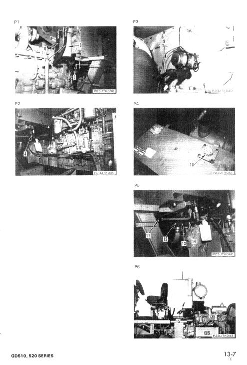 Komatsu Gd510r-1, Gd515a-1 Motor Grader Manual