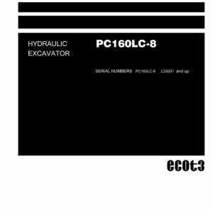 Komatsu Pc160lc-8, Pc190lc-8, Pc190nlc-8 Excavator Service Manual