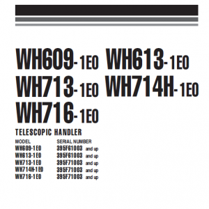 Komatsu Wh714-1, Wh716-1 Telescopic Handler Service Manual