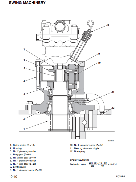 Komatsu Pc75r-2 Excavator Service Manual