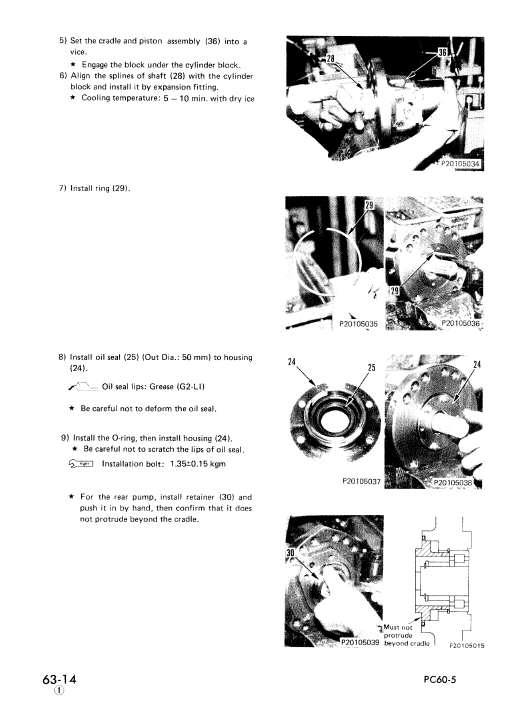 Komatsu Pc60-5, Pc60l-5, Pc60u-5 Excavator Service Manual