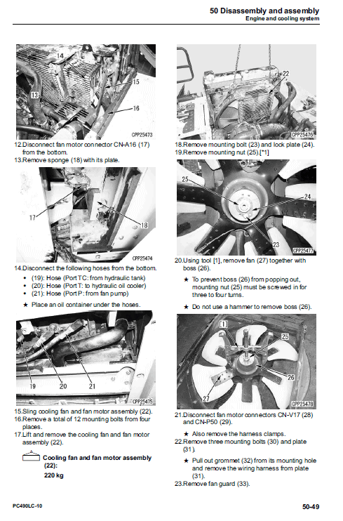 Komatsu Pc490lc-10 Excavator Service Manual