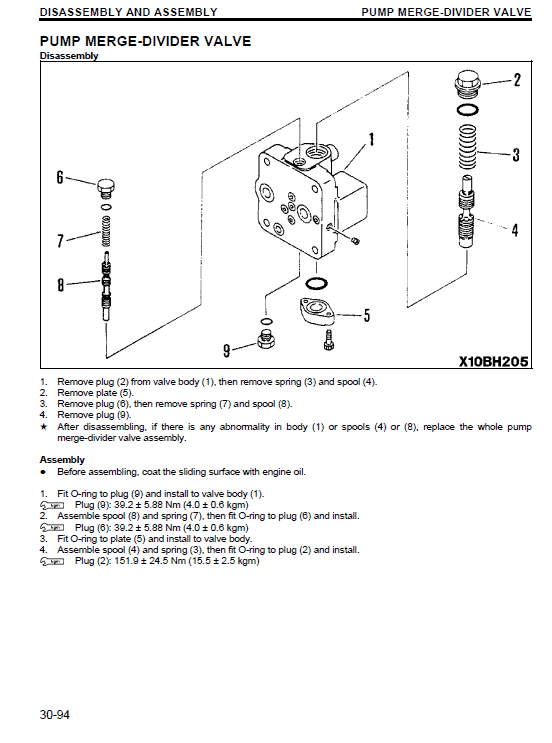 Komatsu Pc200z-6le Excavator Service Manual