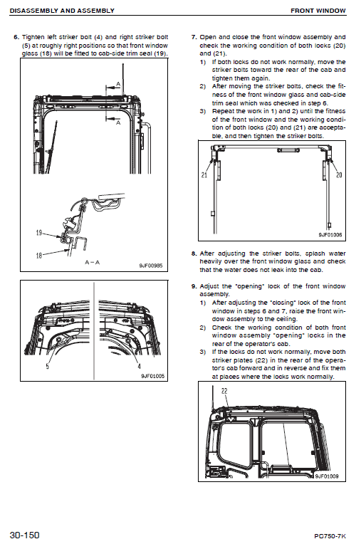 Komatsu Pc750se-7k, Pc750lc-7k Excavator Service Manual
