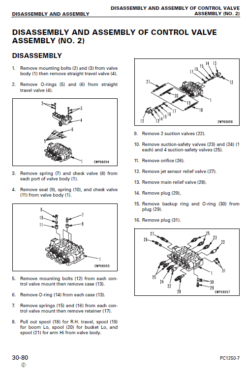 Komatsu Pc1250-7, Pc1250sp-7, Pc120lc-7 Excavator Service Manual